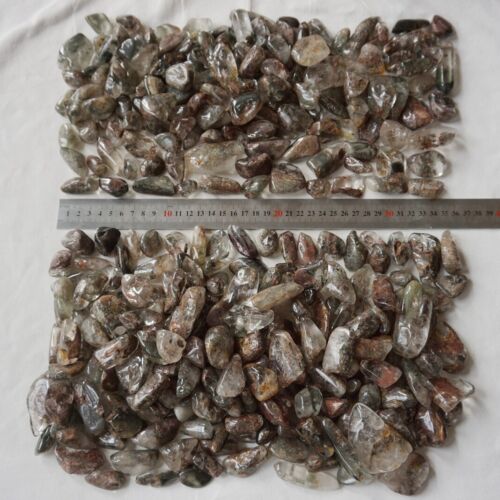 11LB 5KG 360Pcs Natural Phantom Ghost Clear Quartz Crystal Stone Tumbled Healing Brazil Wholesales Lots