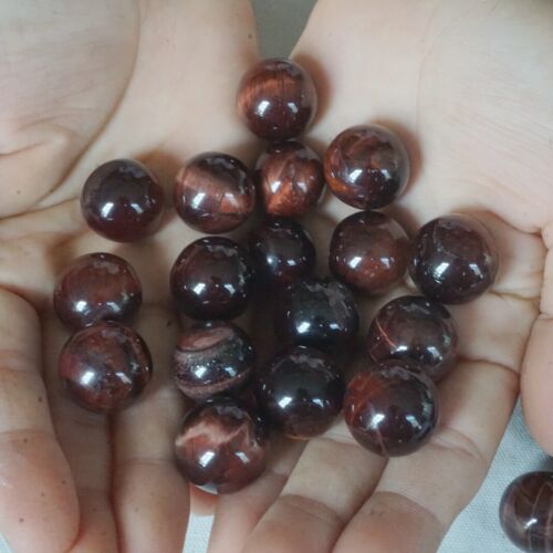 1KG 2.2LB 120Pcs Natural Red Tiger Eye Quartz Crystal Sphere Ball Healing 17-19mm