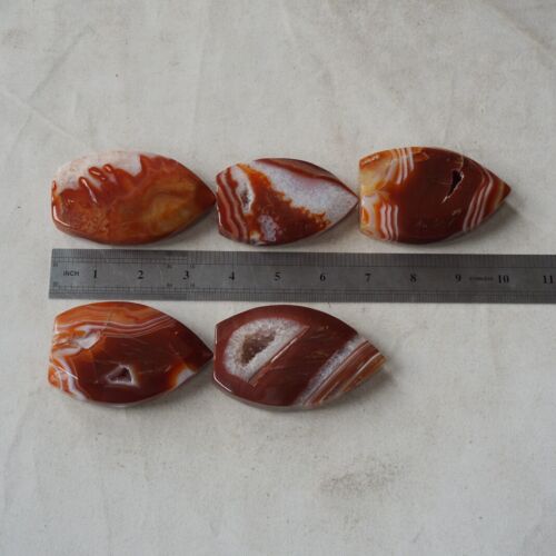 1.8KG 3.8LB 10Pcs Natural Red Carnelian Agate Crystal Point Flame Palm Stone Healing