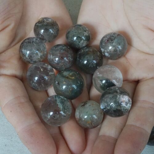 1KG 2.2LB 110Pcs Natural Phantom Ghost Clear Quartz Crystal Sphere Ball Healing .