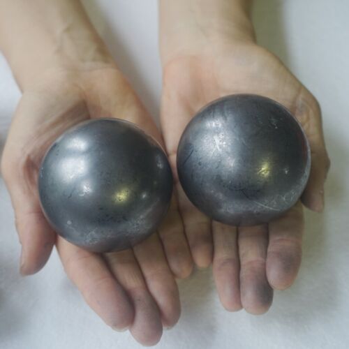 2.5KG 5.5LB 10Pcs Natural Shungite Protect Radiation Crystal Sphere Ball Healing Russia