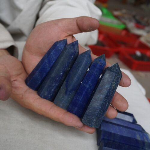 2kg 4.4LB 24Pcs Natural Blue Aventurine Jasper Crystal Point Tower Polished Healing