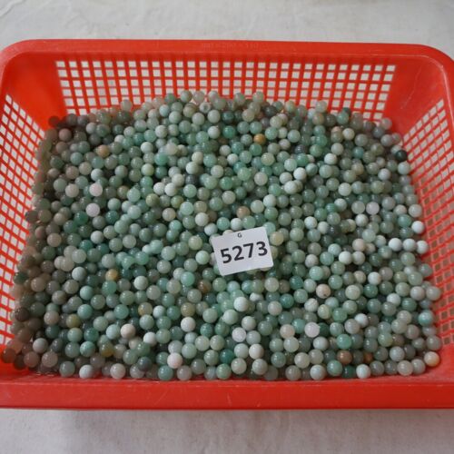 2KG 4.4LB 1270Pcs Tiny Natural Green Aventurine Jade Crystal Sphere Ball Healing 10mm