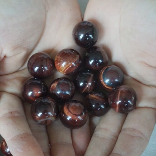 1KG 2.2LB 120Pcs Natural Red Tiger Eye Quartz Crystal Sphere Ball Healing 17-19mm