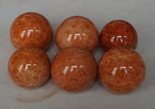 2KG 4.4LB 8-9Pcs Natural Sunstone Quartz Crystal Sphere Ball Polished Healing Brazil