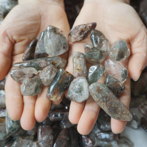 11LB 5KG 360Pcs Natural Phantom Ghost Clear Quartz Crystal Stone Tumbled Healing Brazil Wholesales Lots