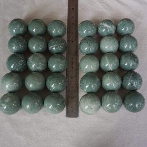 4.8kg 10.5LB 30Pcs Natural Green Jasper Quartz Crystal Sphere Ball Polished Healing