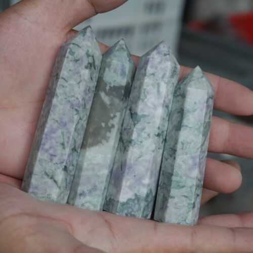 2KG 4.4LB 22Pcs Natural Auspicious Jasper Crystal Point Tower Luck Stone Healing