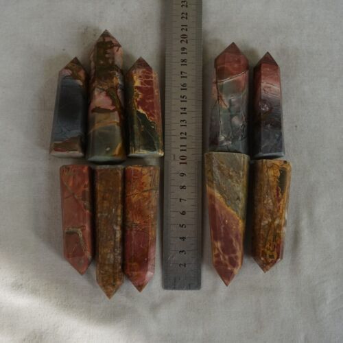 2kg 20Pcs 4.4LB Cherry Creek Jasper Multicolor Picasso Crystal Points Tower Healing