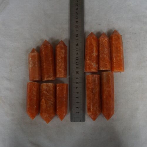 2kg 4.4LB 22Pcs Natural Sunstone Quartz Crystal Point Tower Polished Healing Brazil