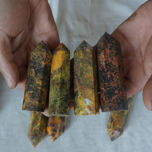 5KG 11LB 45Pcs Natural Realgar Ore Stone Crystal Point Tower Obelisk Healing China