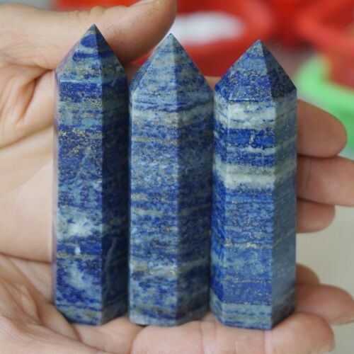 4.4LB 2KG 18Pcs Natural Lapis Lazuli & Pyrite Crystal Point Tower Healing Bulk