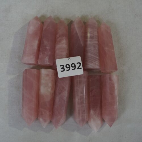 2KG 4.4LB 24Pcs Natural Nice Pink Rose Quartz Crystal Point Tower Polished Healing