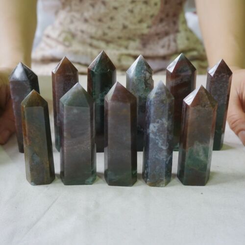 5KG 11LB 55Pcs Natural Ocean Jasper Onyx Quartz Crystal Point Tower Polished Healing