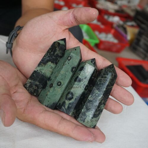 2KG 20Pcs 4.4LB Natural Stromatolite Kambara Crystal Jasper Stone Point Tower Healing