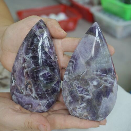 3KG 6.6LB 10Pcs Natural Phantom Chevron Amethyst Crystal Point Flame Palm Stone Healing