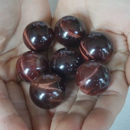 1KG 2.2LB 42Pcs Natural Red Tiger Eye Quartz Crystal Sphere Ball Healing 24-26mm