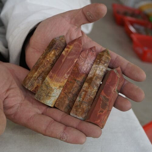 2kg 20Pcs 4.4LB Cherry Creek Jasper Multicolor Picasso Crystal Points Tower Healing