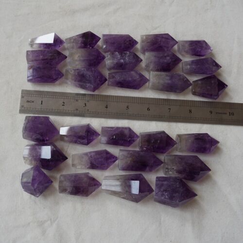 2KG 4.4LB 56Pcs Natural Purple Amethyst Quartz Crystal Point Tower Polished Healing