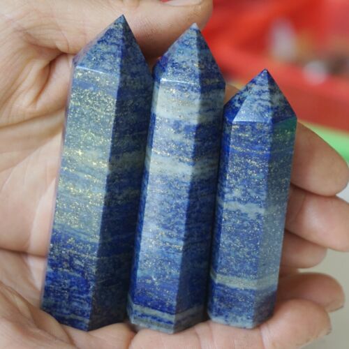 4.4LB 2KG 18Pcs Natural Lapis Lazuli & Pyrite Crystal Point Tower Healing Bulk