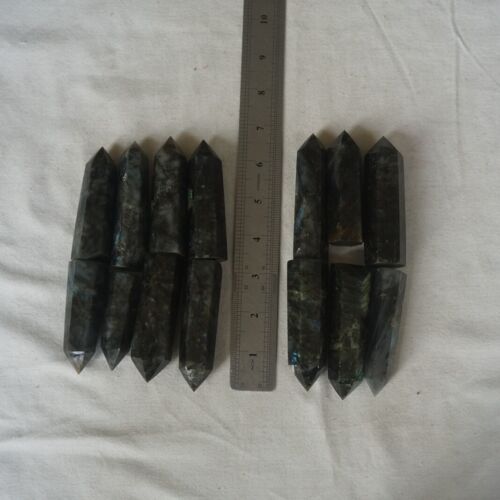 2kg 4.4LB 28Pcs Natural Rainbow Labradorite Crystal Point Tower Polished Healing