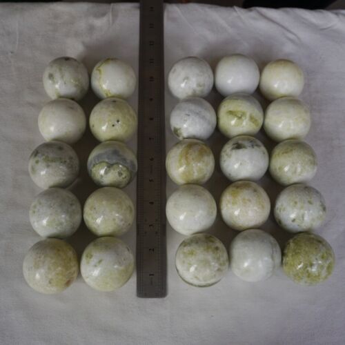 5kg 11LB 25Pcs Natural Serpentine Jade Crystal Sphere Ball Liaoning Province China