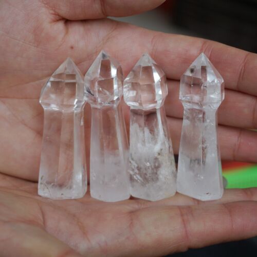 2KG 4.4LB 50Pcs Natural Clear White Quartz Crystal Point Scepter Carving Healing Bulk