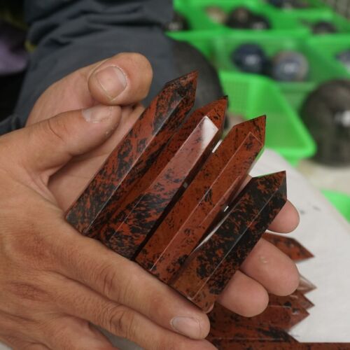 5kg 11LB 90Pcs Natural Mahogany Obsidian Quartz Crystal Point Tower Healing Bulk