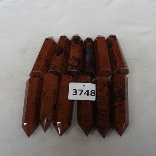 2kg 24Pcs 4.4LB Natural Mahogany Obsidian Quartz Crystal Point Tower Obelisk Healing