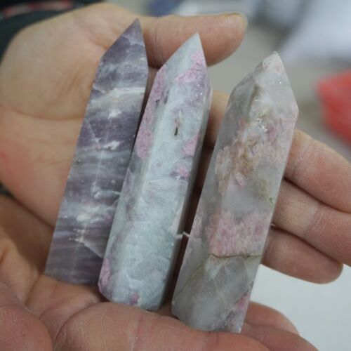 2KG 4.4LB 26Pcs Natural Red Tourmaline Quartz Crystal Points Tower Obelisk Healing Bulk