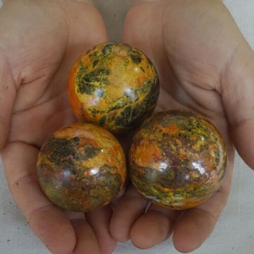 2kg 4.4LB 12Pcs Natural Realgar Ore Stone Crystal Sphere Ball Healing China Wholesale Price