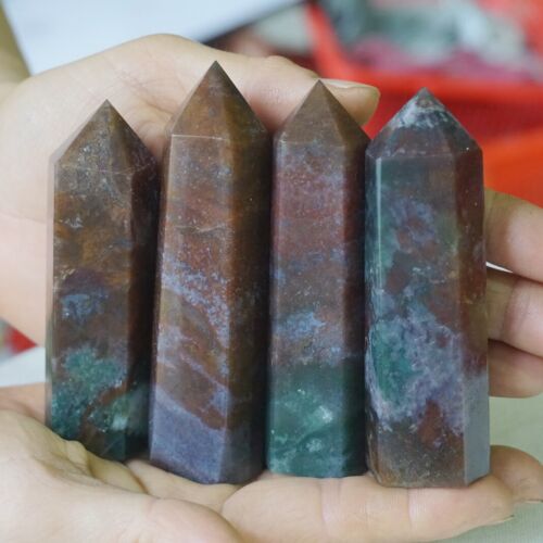 5KG 11LB 55Pcs Natural Ocean Jasper Onyx Quartz Crystal Point Tower Polished Healing