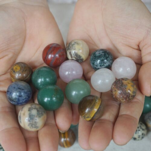 2Kg 180Pcs 4.4LB Natural Quartz Crystal Jasper Sphere Balls Mixed Stones Healing 2cm