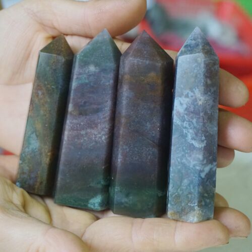 5KG 11LB 55Pcs Natural Ocean Jasper Onyx Quartz Crystal Point Tower Polished Healing