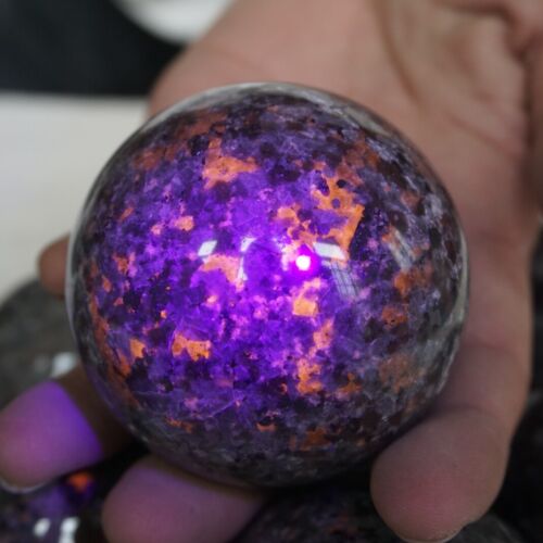 5KG 15Pcs 11LB Yooperlite Fire Stone Crystal Ball Flashing Flame Under Ultraviolet