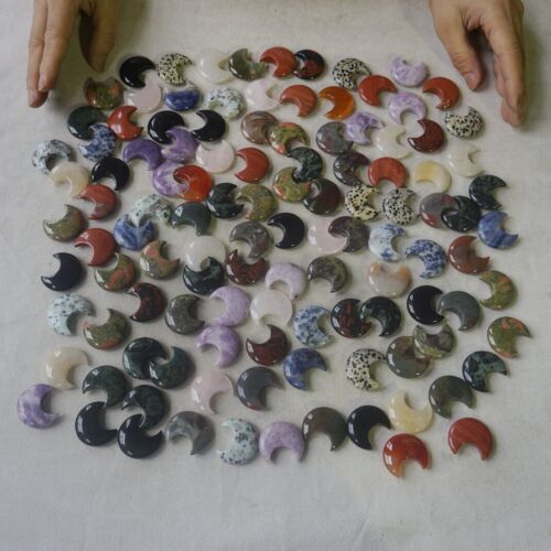 2KG 230Pcs 4.4LB Tiny Natural Quartz Crystal Jasper Moon Mixed Gem Stones Healing 3cm