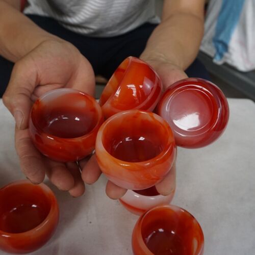 20Pcs Manmade Art Agate Carnelian Quartz Crystal Bowl Cup Carving Healing Wholesales Lot