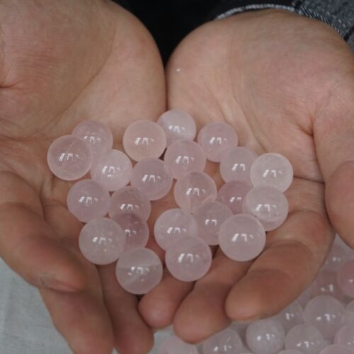 1KG 2.2LB 180Pcs Natural Small Pink Rose Quartz Crystal Sphere Ball Healing 14-17mm