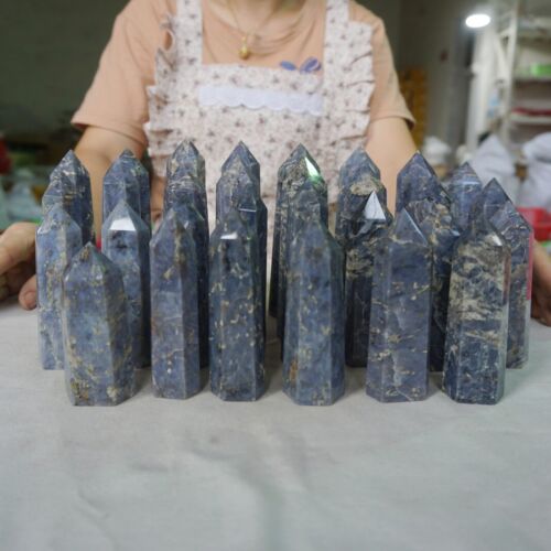 5KG 11LB 30Pcs Natural Blue Rose Quartz Crystal Point Tower Polished Healing