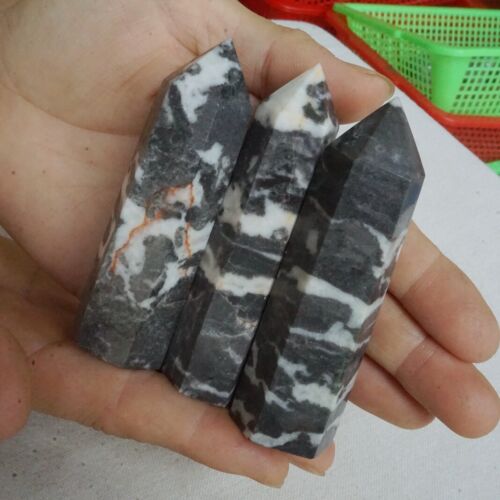 5KG 11LB 65Pcs Natural Zebra Rock Jasper Crystal Point Tower Healing Sinkiang Bulk