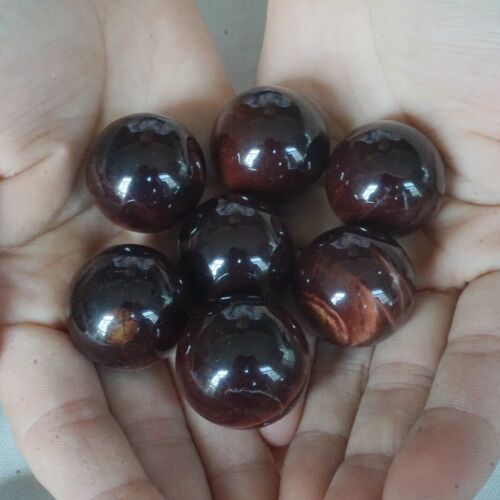 1KG 2.2LB 42Pcs Natural Red Tiger Eye Quartz Crystal Sphere Ball Healing 24-26mm