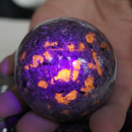 5KG 15Pcs 11LB Yooperlite Fire Stone Crystal Ball Flashing Flame Under Ultraviolet