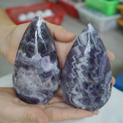 3KG 6.6LB 10Pcs Natural Phantom Chevron Amethyst Crystal Point Flame Palm Stone Healing