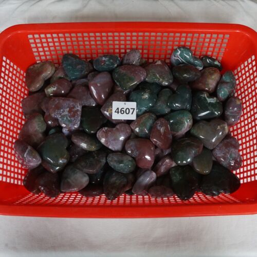 2kg 4.4LB 20Pcs Natural Ocean Jasper Onyx Quartz Crystal Love Heart Healing Bulk