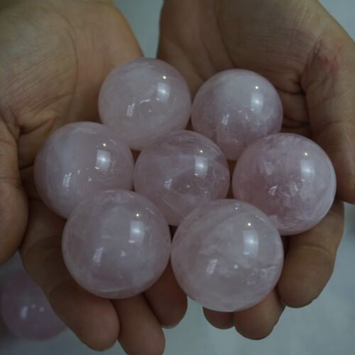 2KG 4.4LB 36Pcs Small Natural Pink Rose Quartz Crystal Sphere Ball Healing 32-35mm