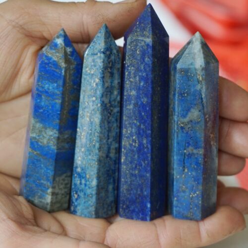 4.4LB 2KG 32Pcs Natural Lapis Lazuli & Pyrite Crystal Point Tower Healing