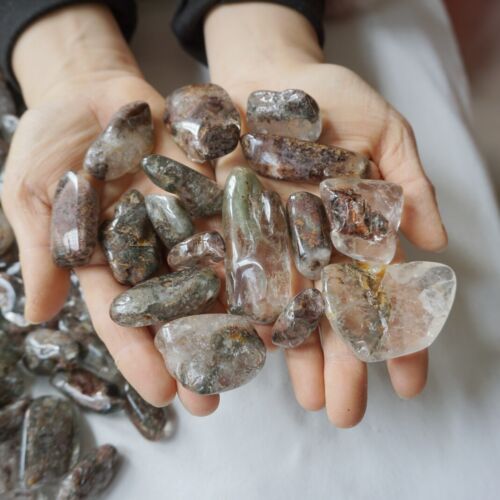 11LB 5KG 360Pcs Natural Phantom Ghost Clear Quartz Crystal Stone Tumbled Healing Brazil Wholesales Lots