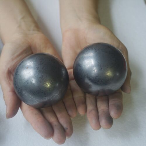 2.5KG 5.5LB 10Pcs Natural Shungite Protect Radiation Crystal Sphere Ball Healing Russia