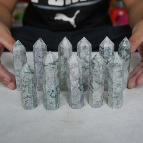 2KG 4.4LB 22Pcs Natural Auspicious Jasper Crystal Point Tower Luck Stone Healing