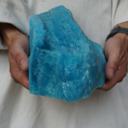 6.1kg 13.5LB 8.5" Rare Blue Lazulite Gem Quartz Crystal Cut from Rough Stones Tibet